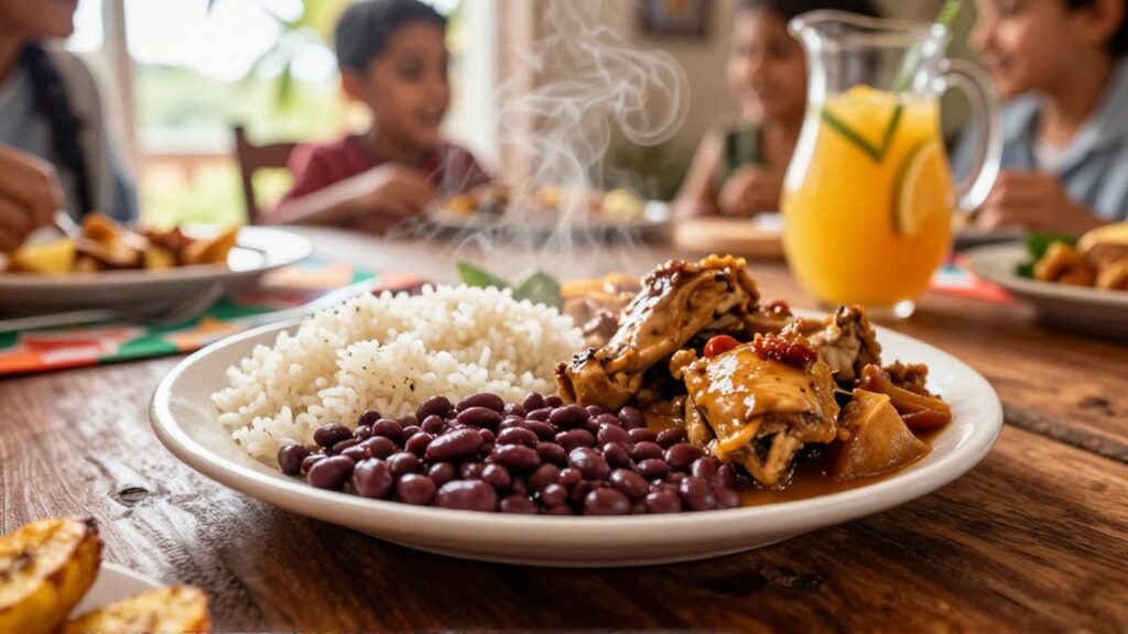 A plate of white rice